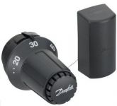 Термостатична головка Danfoss 5081, FTC, виносний датчик, 2 м, +15…65 °C, чорна