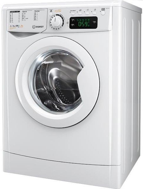 Прально-сушильна машина Indesit EWDE71280WEU, 7кг (5кг), 1200, A, 54см, Дисплей, Білий