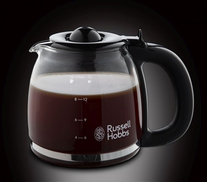 Кавоварка Russell Hobbs крапельна Adventure, 1.25л, мелена, чорно-сріблястий