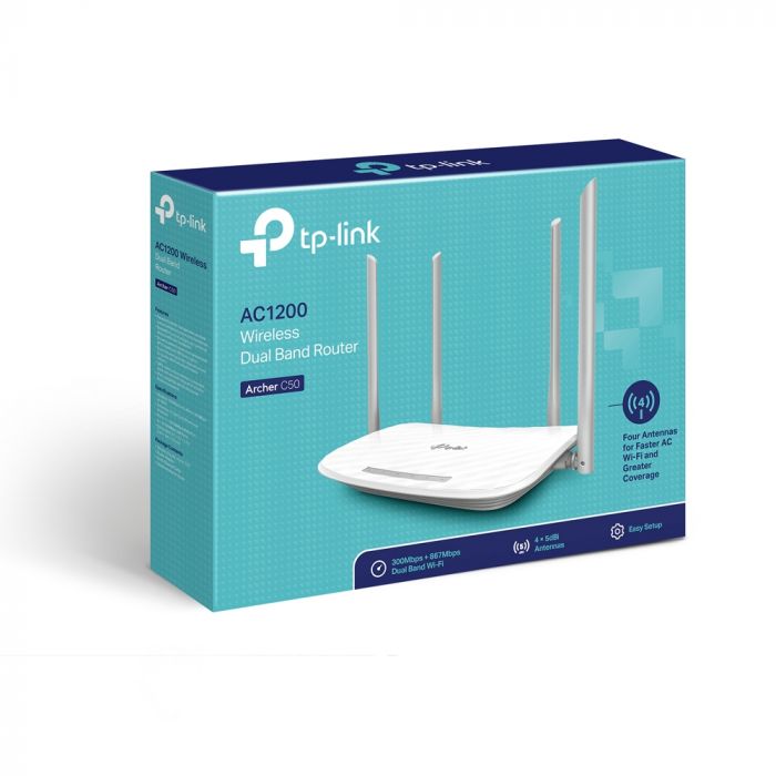 Маршрутизатор TP-LINK ARCHER C50 AC1200 4xFE LAN 1xFE WAN