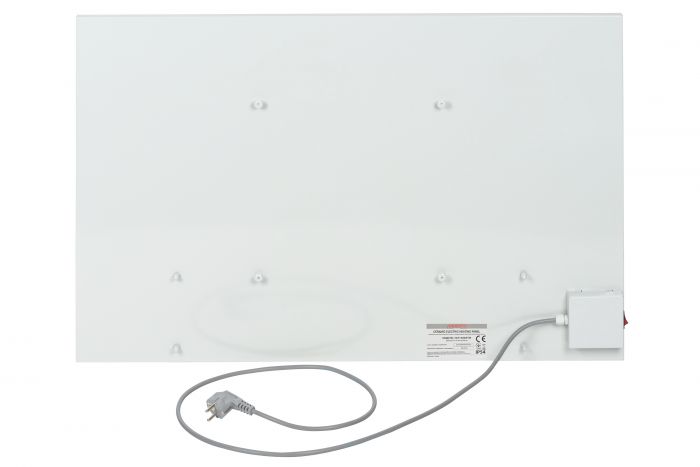 Обігрівач керамічна панель Ardesto HCP-600WTM, 600Вт, 12м2, мех. керування, IP54, білий