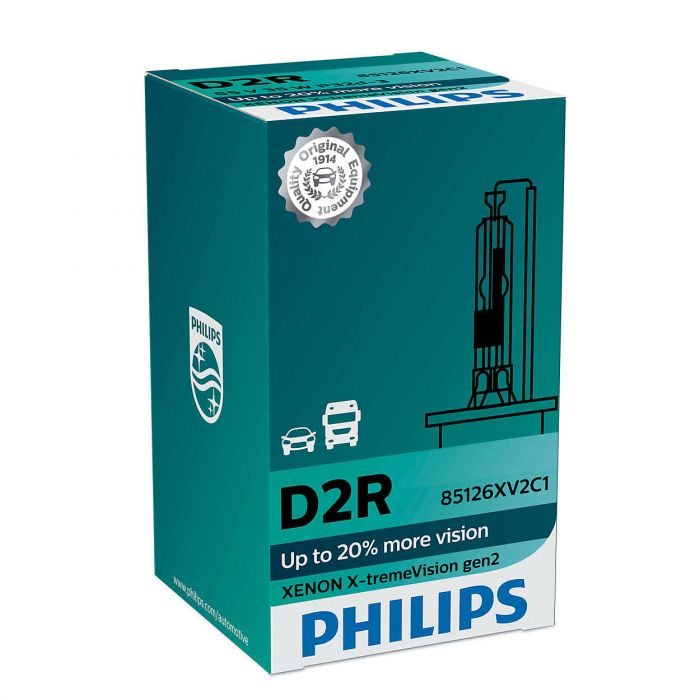 Лампа ксенонова Philips D2R X-tremeVision +150%, 4800K gen2, 1шт/картон