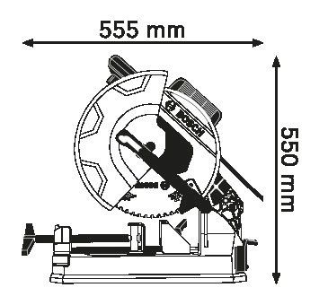 Пила монтажна Bosch GCD 12 JL, 2000Вт, 305мм, 20кг