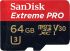 Карта пам'яті SanDisk microSD   64GB C10 UHS-I U3 R170/W90MB/s Extreme Pro V30 + SD