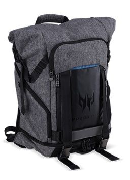Рюкзак ACER PREDATOR GAMING ROLLTOP BACKPACK FOR 15" NBS GRAY N TEAL BLUE (RETAIL PACK)