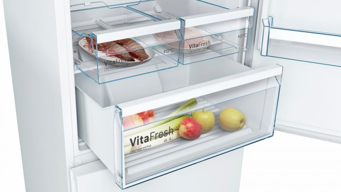 Холод. з нижн. мороз. кам. BOSCH KGN49XW306, 203х67х70см, 2 дв., Холод.відд. - 330л, Мороз. відд. - 105л, A++, NF, Білий