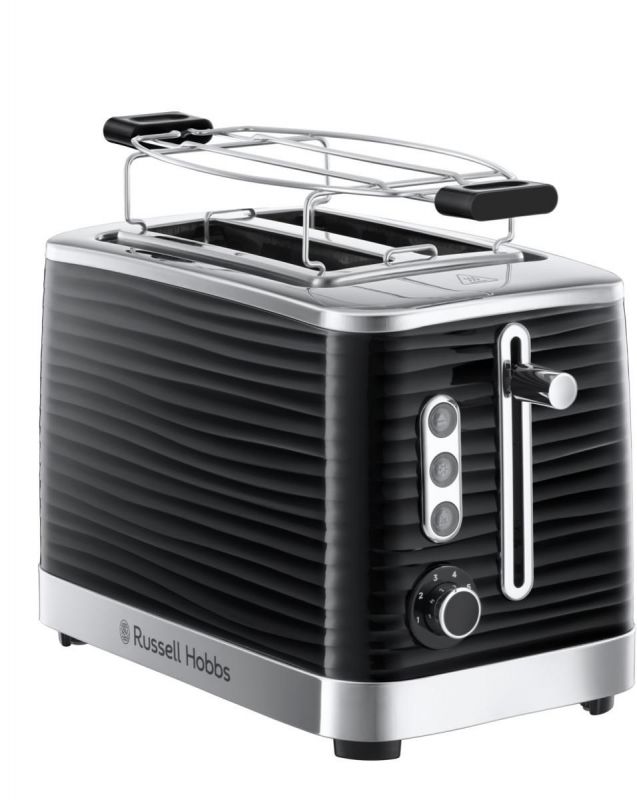 Тостер  Russell Hobbs Inspire 1050Вт, пластик, підігрів,разморозка, чорний