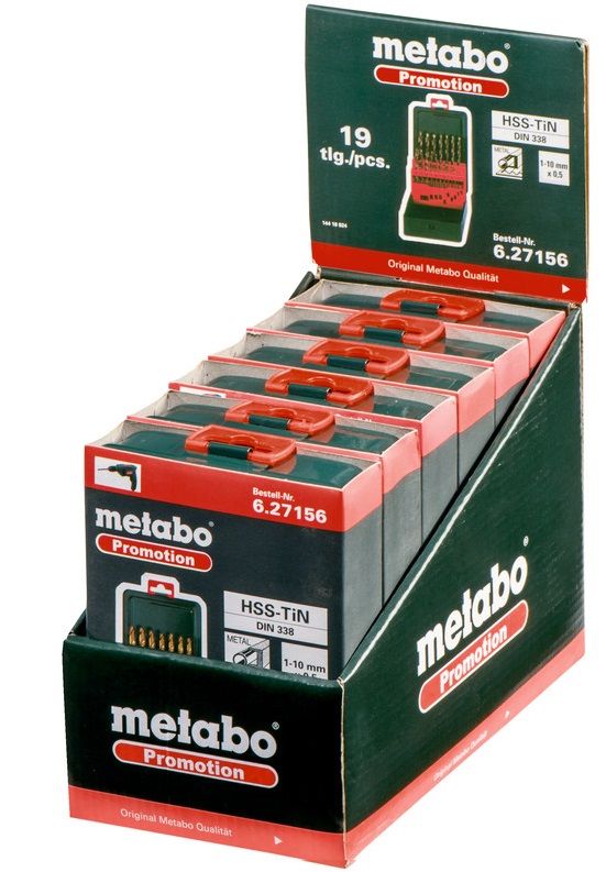 Набір свердл Metabo HSS-TiN 19шт Promotion