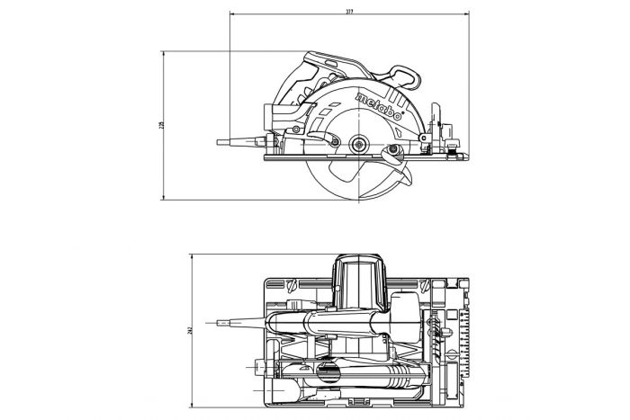 Пила циркулярна Metabo KS 55 FS ручна, 160мм