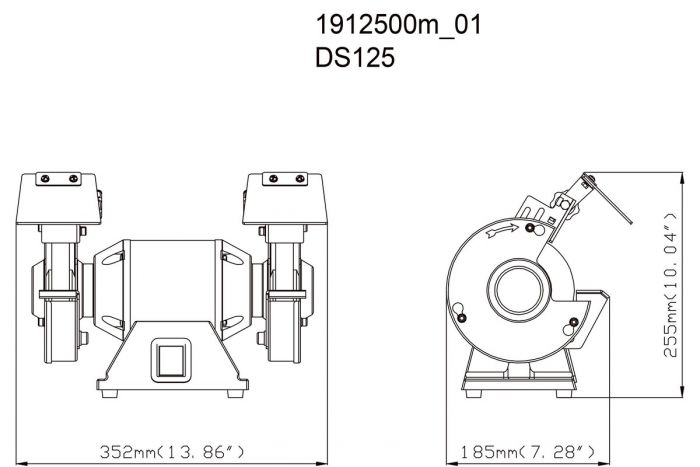 Точило Metabo DS 125 подвійне, 200W, 220В,36Р/60N