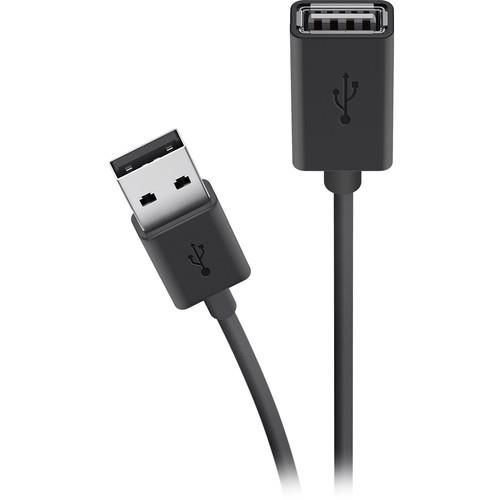 Кабель Belkin USB 2.0 (AM/AF) EXT 3м, Black