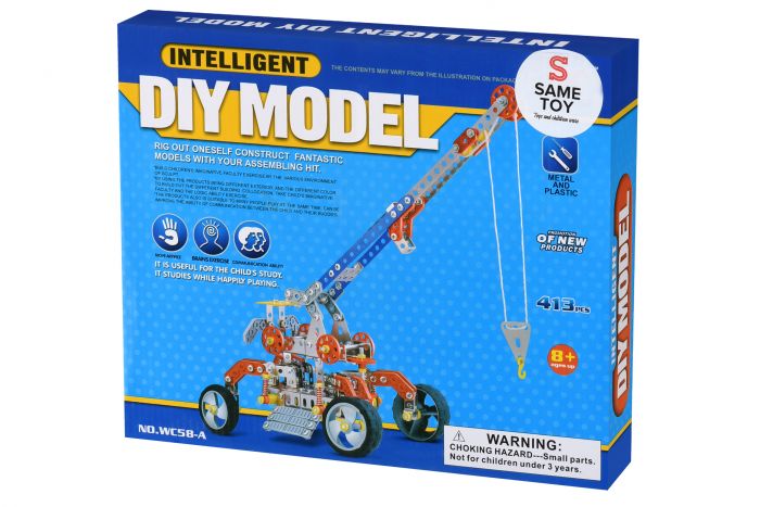 Конструктор металевий Same Toy Inteligent DIY Model Підйомний кран 413 ел. WC58AUt