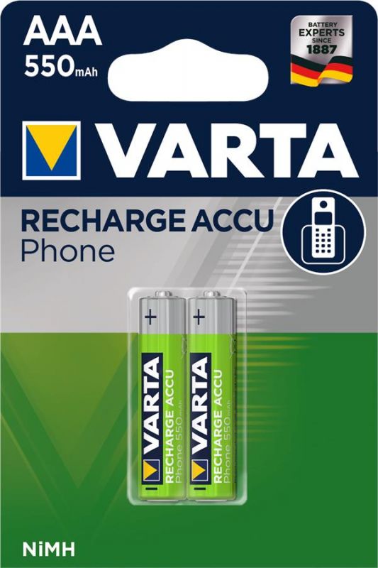 Акумулятор VARTA Phone ACCU AAA 550mAh BLI 2 NI-MH