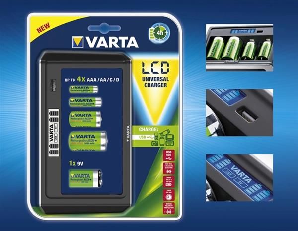 Зарядний пристрій VARTA LCD UNIVERSAL CHARGER