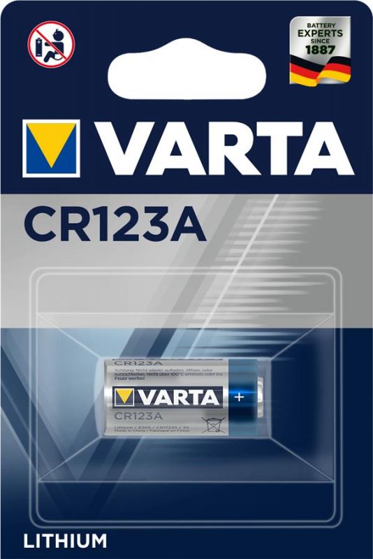 Батарейка VARTA CR123A BLI 1 LITHIUM