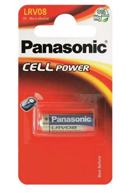 Батарейка Panasonic лужна LRV08(A23, MN21, V23) блістер, 1 шт.