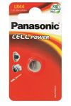 Батарейка Panasonic лужна LR44(A76, AG13, G13A, PX76, GP76A, RW82) блістер, 1 шт.