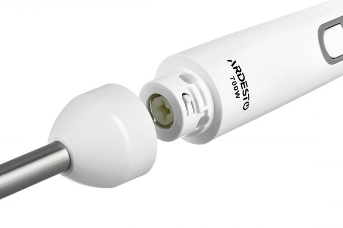 Блендер ручний Ardesto HBL-1430 - 700Вт/подрібнювач 0.3л/віничок/чаша 0.6л/білий