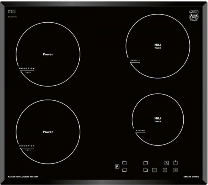 Індукційна варильна поверхня Kaiser KCT6722Fi - Шx60см./4 зони нагріву/сенсор/чорний