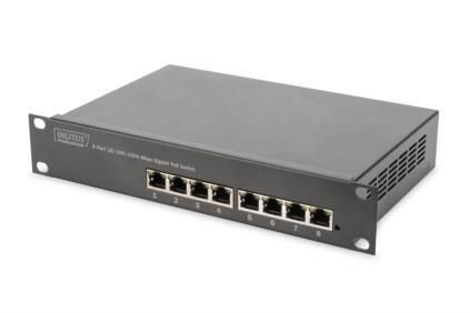 Комутатор DIGITUS Gigabit Ethernet 8x10/100/1000Mbps RJ45 POE, 10"