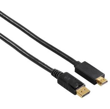 Кабель адаптер НАМА DisplayPort M- HDMI AM, Premium, Ultra HD, довжина 1.8 м, black
