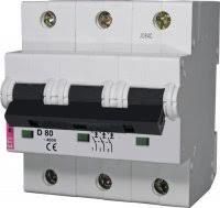 Автоматичний вимикач ETI ETIMAT 10 3p B 80А (20kA)