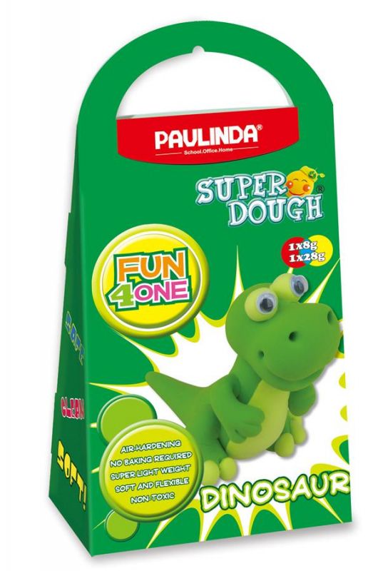 Маса для ліплення Paulinda Super Dough Fun4one Динозавр (рухливі очі) PL-1567