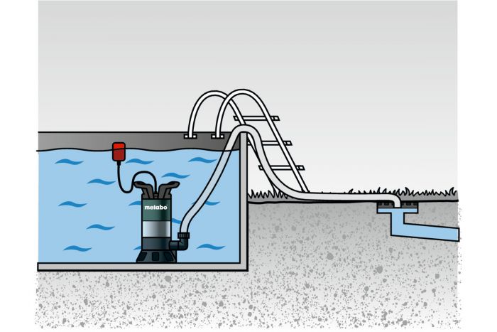 Насос дренажний Metabo PS 7500 S для брудної води, 450 Вт, 7.5 куб/год, висота подачі м, занурення до 5м.