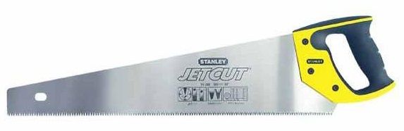 Ножівка по дереву Stanley "Jet-Cut SP", загартовані зубці з тригранним заточенням, 7TPI, 380мм
