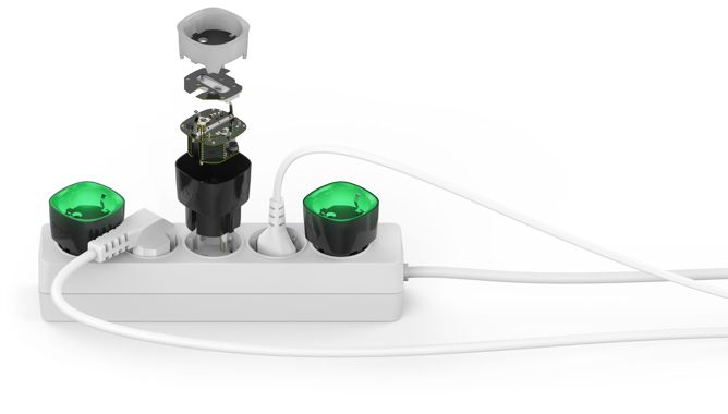 Розумна розетка Ajax Socket, 230V, 11А, 2.5 кВт, jeweller, бездротова, білий