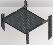 Полиця MIRSAN регульована 19" 1U 350-440, RAL 9005