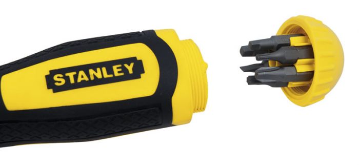 Викрутка Stanley "Multibit", бітотримач реверсний 1/4", 10 біт, SL, PH, PZ, SQ, Torx