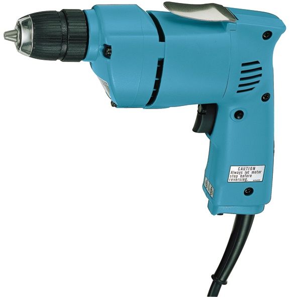 Дриль Makita 6510LVR, 400Вт, 10мм, БЗП, 1.4 кг