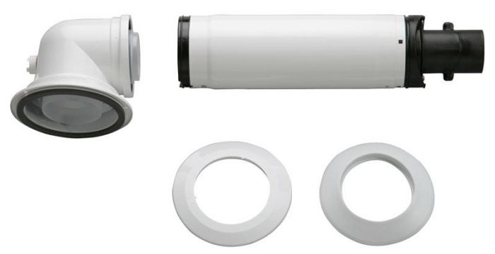 Комплект коаксіальний Bosch AZB 916 горизонтальний для конденсаційних котлів, довжина 990-1200 мм, діаметр 60/100 мм