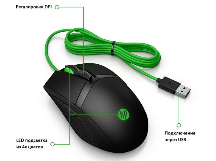 Миша ігрова  HP Pavilion Gaming 300 USB Black