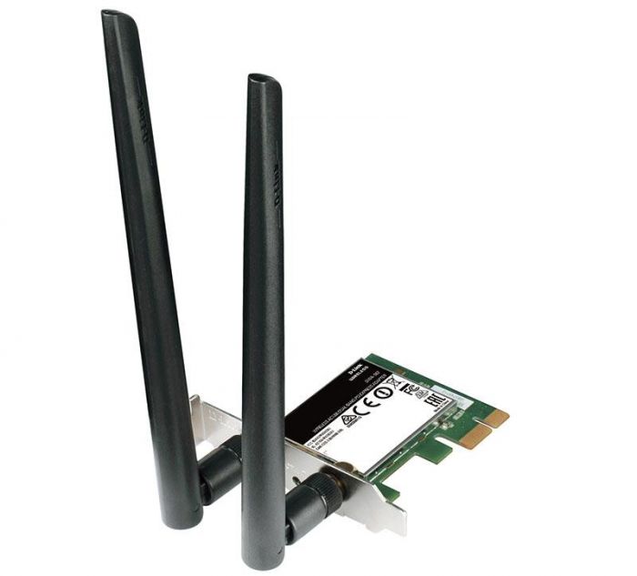 WiFi-адаптер D-Link DWA-582 rev B, AC1200, PCI-express