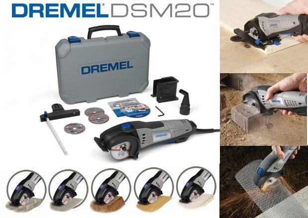 Пила дискова Dremel Saw Max DSM20, 3 насадки, 4 диска (роторайзер)