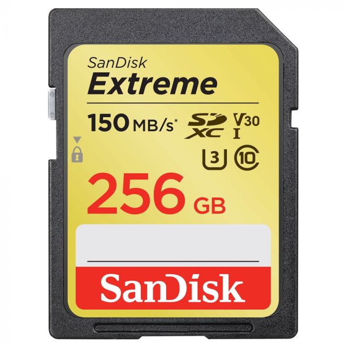 Карта пам'яті SanDisk SD  256GB C10 UHS-I U3 R150/W70MB/s Extreme