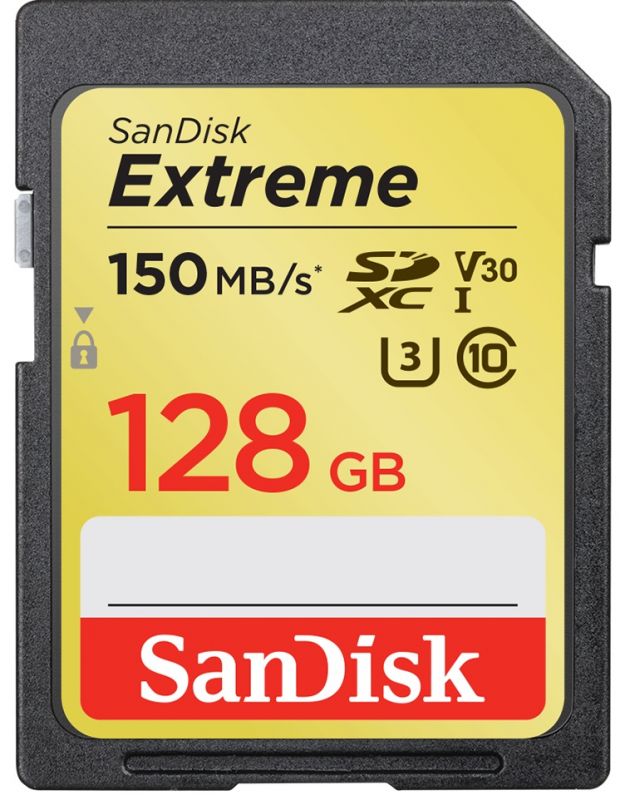 Карта пам'яті SanDisk SD  128GB C10 UHS-I U3 R150/W70MB/s Extreme