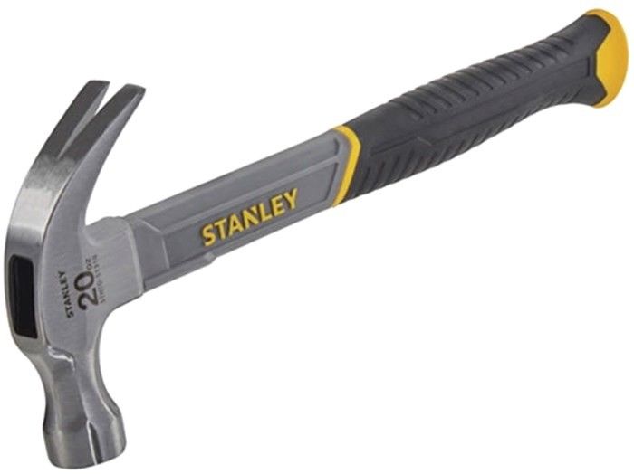 Молоток столярний Stanley "Fiberglass", 570г, подовжена рукоятка зі скловолокна, цвяходер