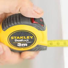 Рулетка Stanley "Tylon Dual Lock", прогумований корпус, подвійний блокуючий механізм, 3м х 13мм