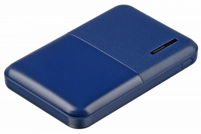 Портативний зарядний пристрій Power Bank 2E 5000mAh, DC 5V, 2.1A, 4 LED indicator, blue