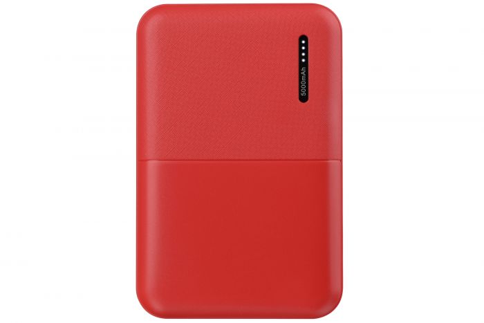 Портативний зарядний пристрій Power Bank 2E 5000mAh, DC 5V, 2.1A, 4 LED indicator, red