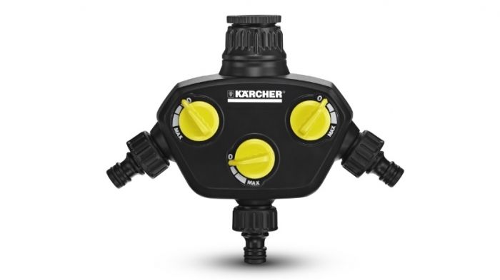 Розподільник для поливу Karcher, 3/4", 1", роздільник триканальний