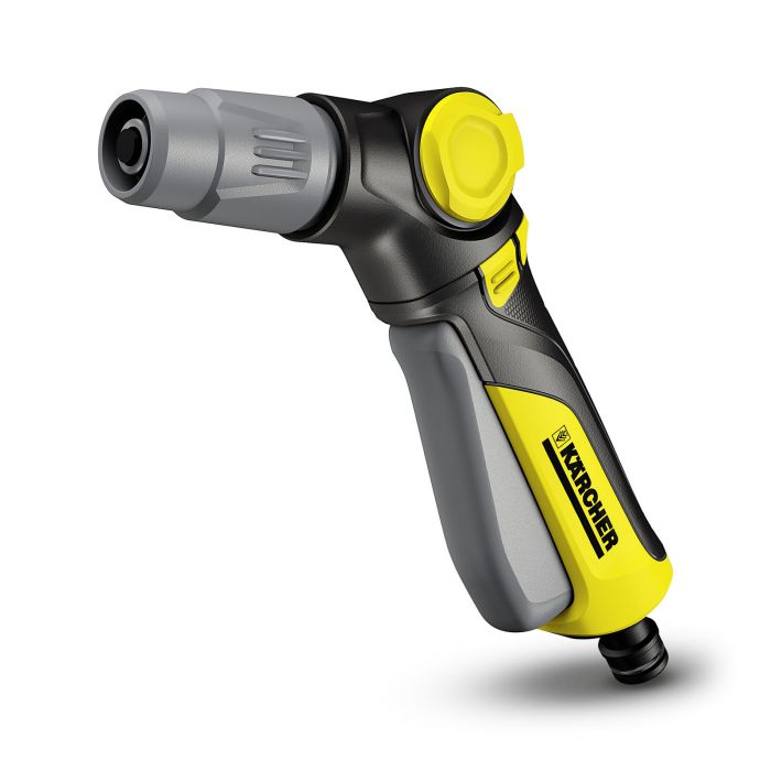 Зрошувач ручний Karcher "Plus", пістолетний, поворотна ручка, регулювання напору води, регулювання форми струменя води