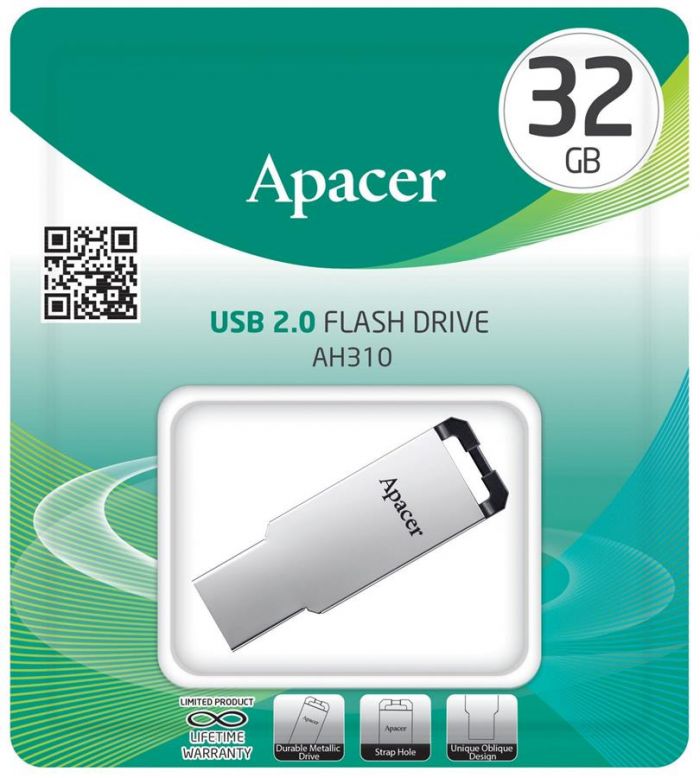 Накопичувач Apacer  32GB USB 3.1 AH360 Ashy