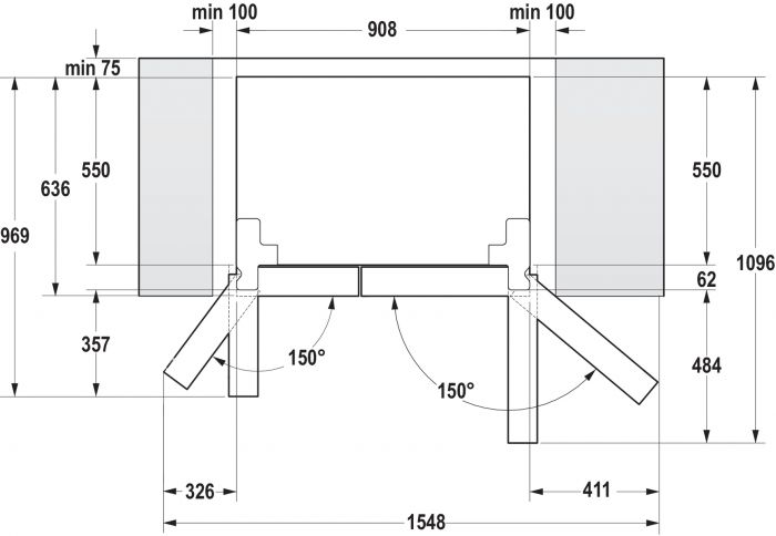 Холодильник SBS Gorenje NRS9181MX, 179х64х91см, 2 двері, 339( 177)л, А+, Total NF , Зона св-ті, Зовн. Диспл, Нерж