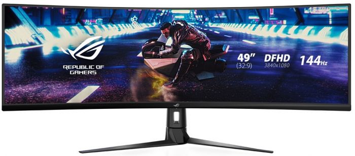 Монiтор LCD 49" Asus ROG Strix XG49VQ 2xHDMI, DP, 2xUSB, MM, VA, 3840x1080, 32:9, 144Hz, 4ms, CURVED, FreeSync, HAS