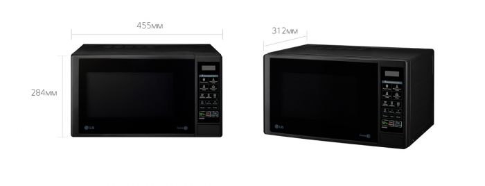 Мікрохвильова піч LG MS2042DB, 20 л, 700 Вт, електрон. керування, Чорний