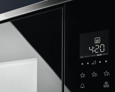 Мікрохвильова піч вбудована Electrolux LMS2203EMX, 20 л, 700 Вт, 700 Вт, механічне керування, Чорний